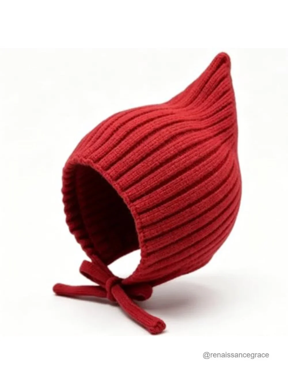 Toddler Knitted Earflap Beanie Hat Cute Red Skull Cap Winter Warm